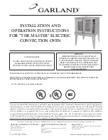 Garland Convection Microwave Oven Installation And Operation Instructions Manual preview