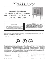 Garland Convection Microwave Oven Installation And Operation Instructions Manual предпросмотр