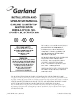 Garland CPO-ES-12H Installation And Operation Manual preview