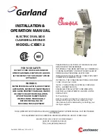 Предварительный просмотр 1 страницы Garland CXBE12 Installation & Operation Manual