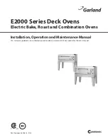 Garland E2000 Series Installation, Operation And Maintenance Manual preview