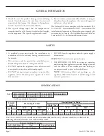 Preview for 2 page of Garland E22-36-36GMX Installation And Operating Instructions Manual