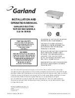 Garland E22-36-36GMX Installation And Operation Manual preview