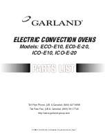 Preview for 1 page of Garland EC0-E-20 Parts List