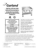 Garland ECG-24R Installation And Operation Manual preview