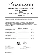 Preview for 1 page of Garland ECG Installation And Operating Instruction