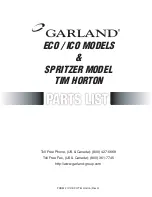 Preview for 1 page of Garland ECO Parts List