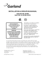 Предварительный просмотр 1 страницы Garland ED Series Installation & Operation Manual