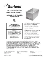 Preview for 1 page of Garland EFW500 Installation And Operation Manual