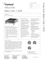 Preview for 1 page of Garland Enodis GIU-1.5 (BH/BA 1500) Specifications