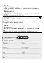 Preview for 46 page of Garland G 470 T User Manual