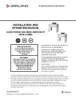Preview for 1 page of Garland G2000 Installation And Operation Manual