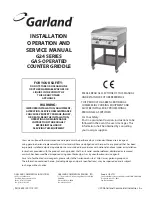 Preview for 1 page of Garland G24 SERIES Installation And Service Manual