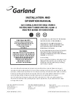 Preview for 1 page of Garland G280-2 Installation And Operation Manual