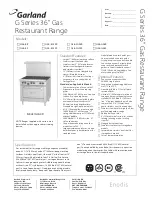 Preview for 1 page of Garland G36-2G24R Specifications