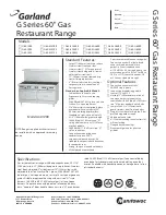 Preview for 1 page of Garland G60-10RR Instruction Manual