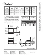 Preview for 2 page of Garland GD-15G Specifications