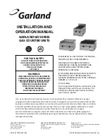 Предварительный просмотр 1 страницы Garland GD Series Installation And Operation Manual