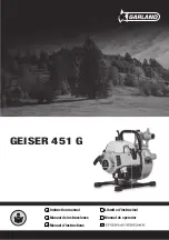Preview for 1 page of Garland GEISER 451 G Instruction Manual