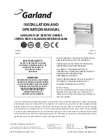 Garland GF Sentry Series Installation And Operation Manual preview