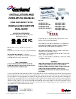 Preview for 1 page of Garland GI-MO/DU 7000 Installation And Operation Manual