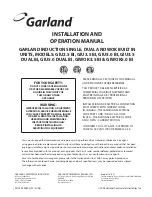 Preview for 1 page of Garland GIU 2.5 BI Installation And Operation Manual
