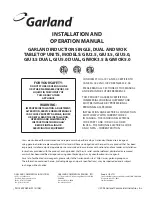 Предварительный просмотр 1 страницы Garland GIU 2.5 Installation And Operation Manual