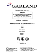 Garland GIU 2.5 Instructions For Use Manual preview