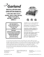 Garland GMIU3.5 Installation And Operation Manual preview
