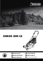 Garland GRASS 600 LE Instruction Manual preview