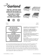 Preview for 1 page of Garland GTBG24-AB24 Installation And Operation Manual