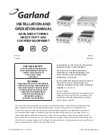 Garland GTOG12-2 Installation And Operation Manual preview