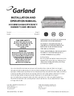 Garland HE SERIES Installation And Operation Manual preview