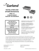 Garland HEEG "CL" Installation And Operation Manual preview