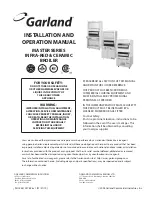Preview for 1 page of Garland M60XR Installation And Operation Manual