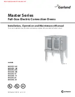 Preview for 1 page of Garland Master Series Installation, Operation And Maintenance Manual