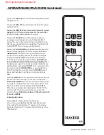 Preview for 12 page of Garland Master Series Installation, Operation And Maintenance Manual