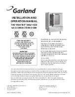Preview for 1 page of Garland MASTER Installation And Operation Manual