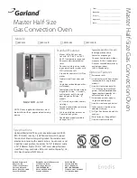 Preview for 1 page of Garland MCO-25L Specifications