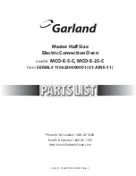 Garland MCO-E-25-C Parts List preview