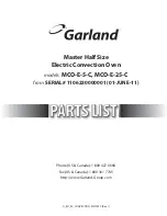 Preview for 1 page of Garland MCO-E-25-C Parts List