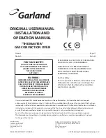 Preview for 1 page of Garland MCO-GD-10CE Original User Manual