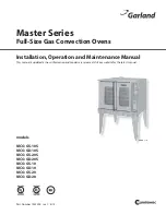 Preview for 1 page of Garland MCO-GS-10 Installation, Operation And Maintenance Manual