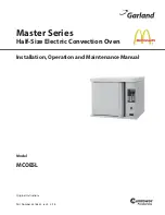 Preview for 1 page of Garland MCOE5L Installation, Operation And Maintenance Manual