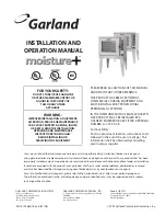Preview for 1 page of Garland moisture+ Installation And Operation Manual