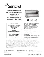 Preview for 1 page of Garland MSR16 Installation And Operation Manual