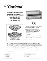Preview for 1 page of Garland MSTSR16-280 Installation And Operation Manual