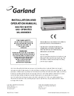 Garland MSTSR16 Installation And Operation Manual preview