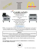 Preview for 1 page of Garland MWE-9501 Operation Manual