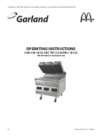 Preview for 18 page of Garland MWE3W Operating Instructions Manual